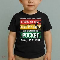 Father's Day Pocket I Yeah, I Play Pool Billiards Dad Gift For Dad Toddler T-Shirt thumb 2