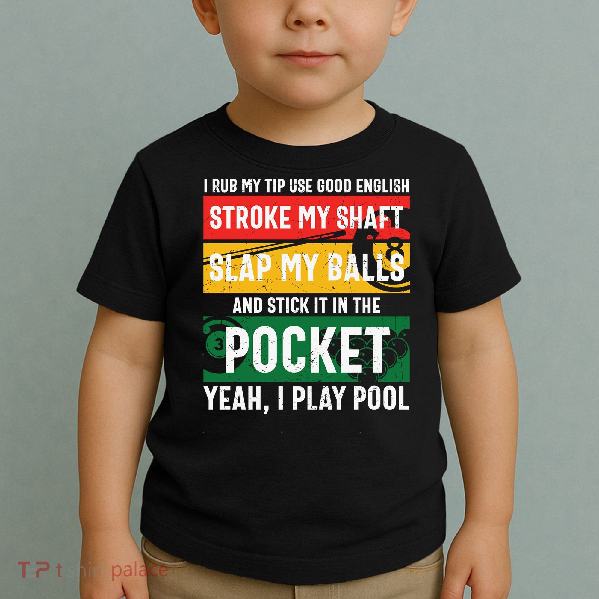 Father's Day Pocket I Yeah, I Play Pool Billiards Dad Gift For Dad Toddler T-Shirt