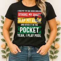 Father's Day Pocket I Yeah, I Play Pool Billiards Dad Gift For Dad Women's T-Shirt thumb 2