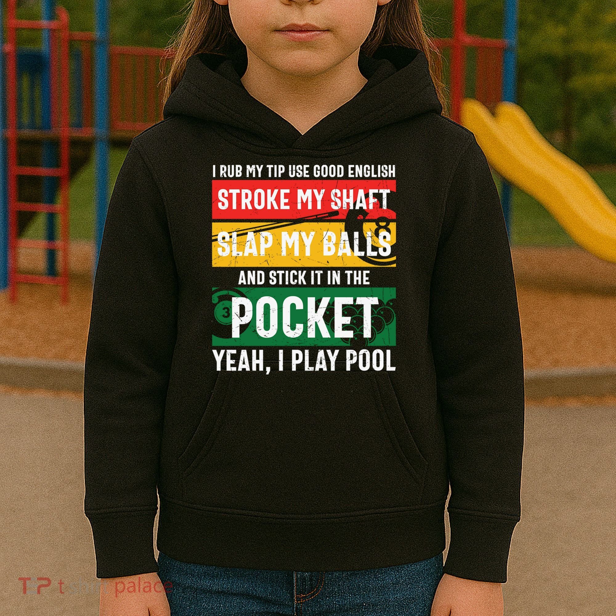 Father's Day Pocket I Yeah, I Play Pool Billiards Dad Gift For Dad Kids Hoodie