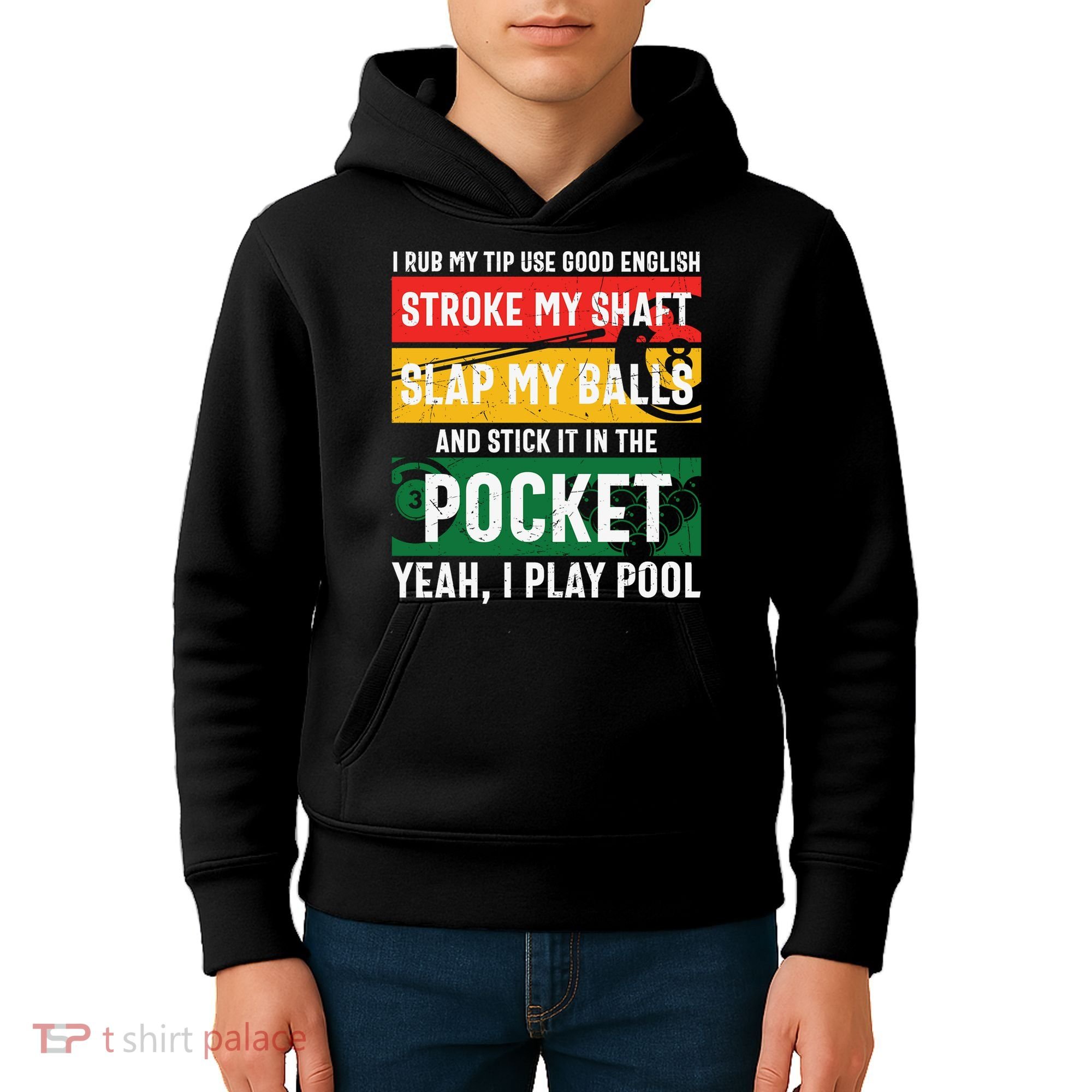 Father's Day Pocket I Yeah, I Play Pool Billiards Dad Gift For Dad Kids Hoodie
