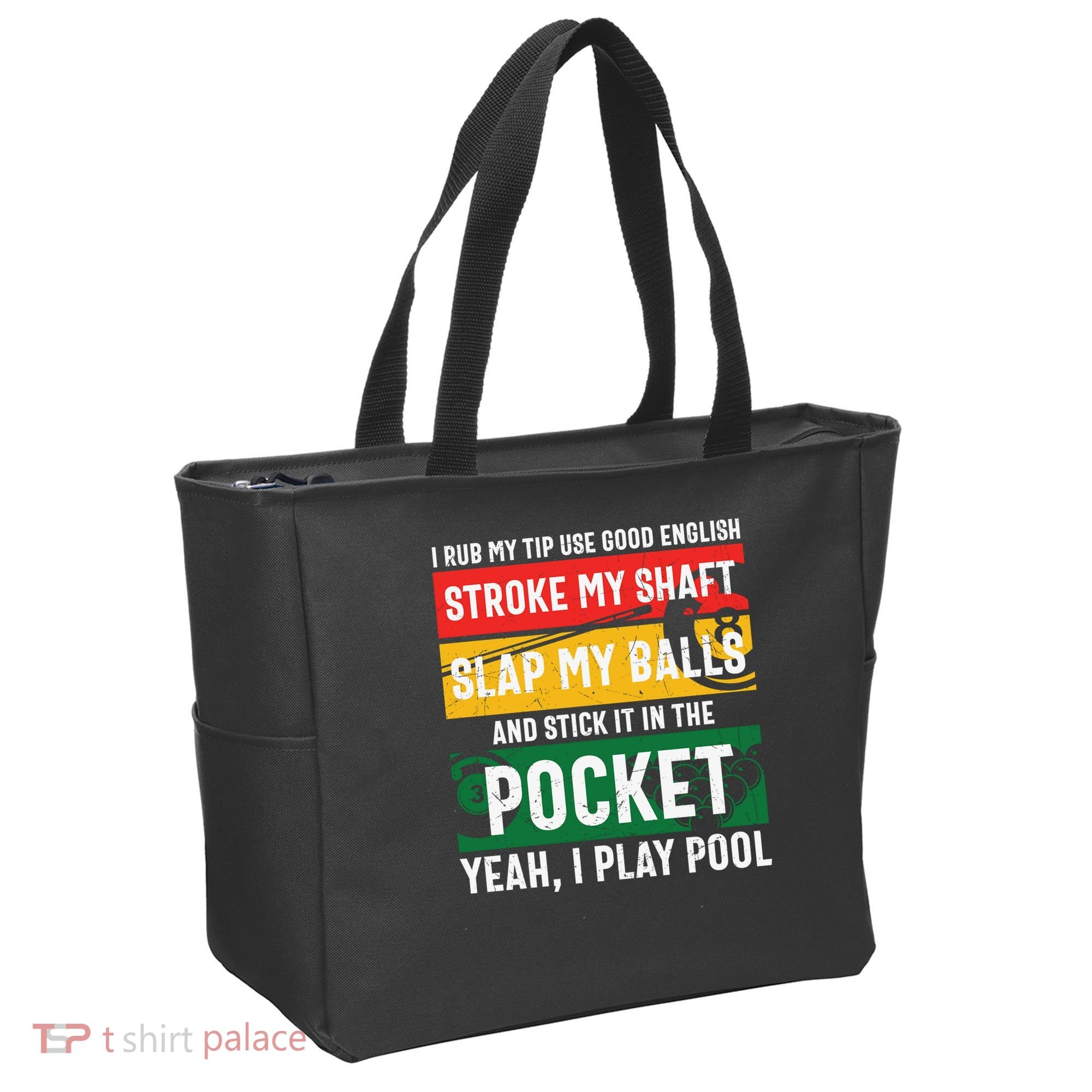 Father's Day Pocket I Yeah, I Play Pool Billiards Dad Gift For Dad Tote Bag