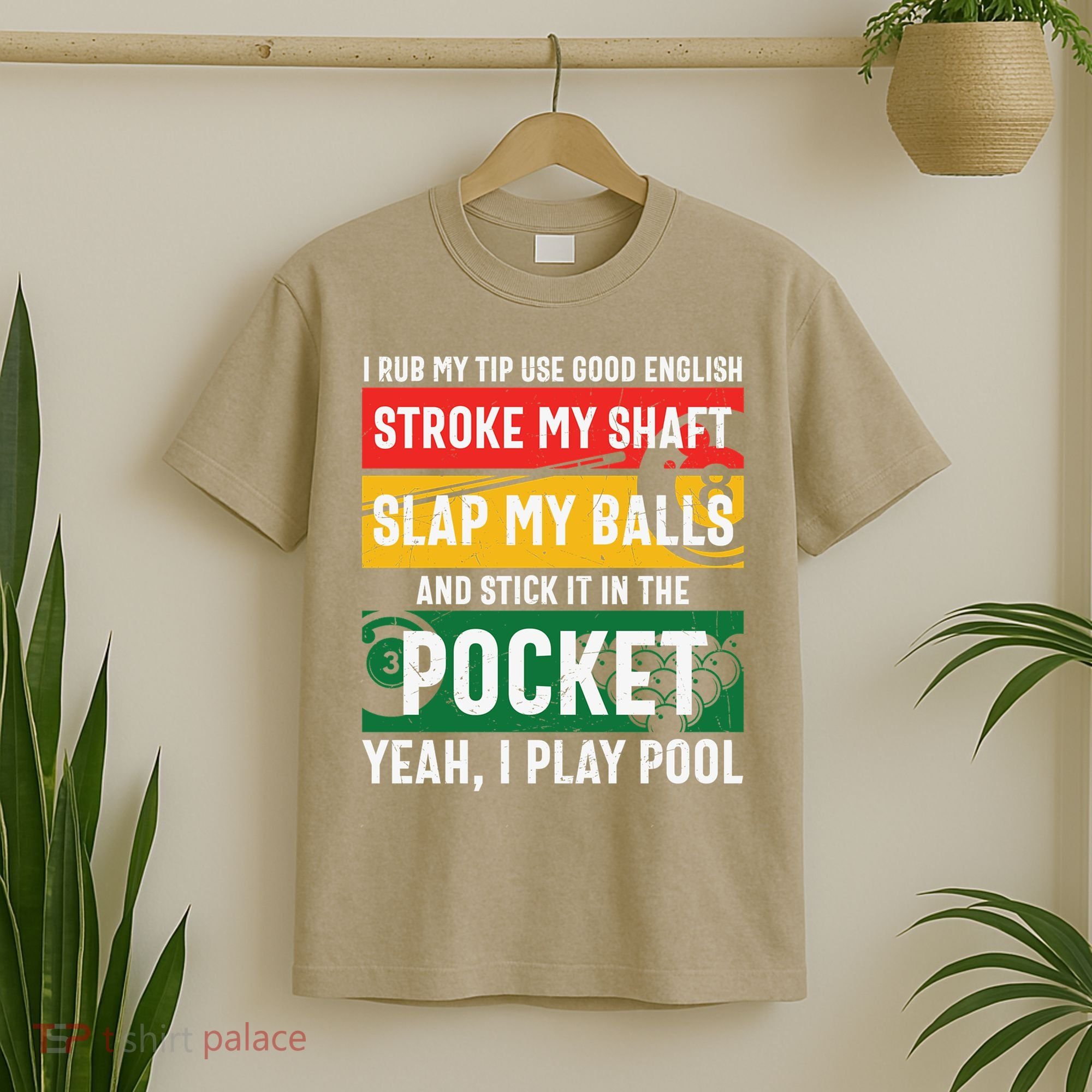 Father's Day Pocket I Yeah, I Play Pool Billiards Dad Gift For Dad T-Shirt