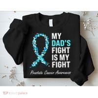Family Dad Prostate Cancer Awareness Light Blue Ribbon Sweatshirt thumb 2