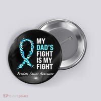 Family Dad Prostate Cancer Awareness Light Blue Ribbon Button thumb 0
