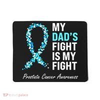 Family Dad Prostate Cancer Awareness Light Blue Ribbon Mousepad thumb 0