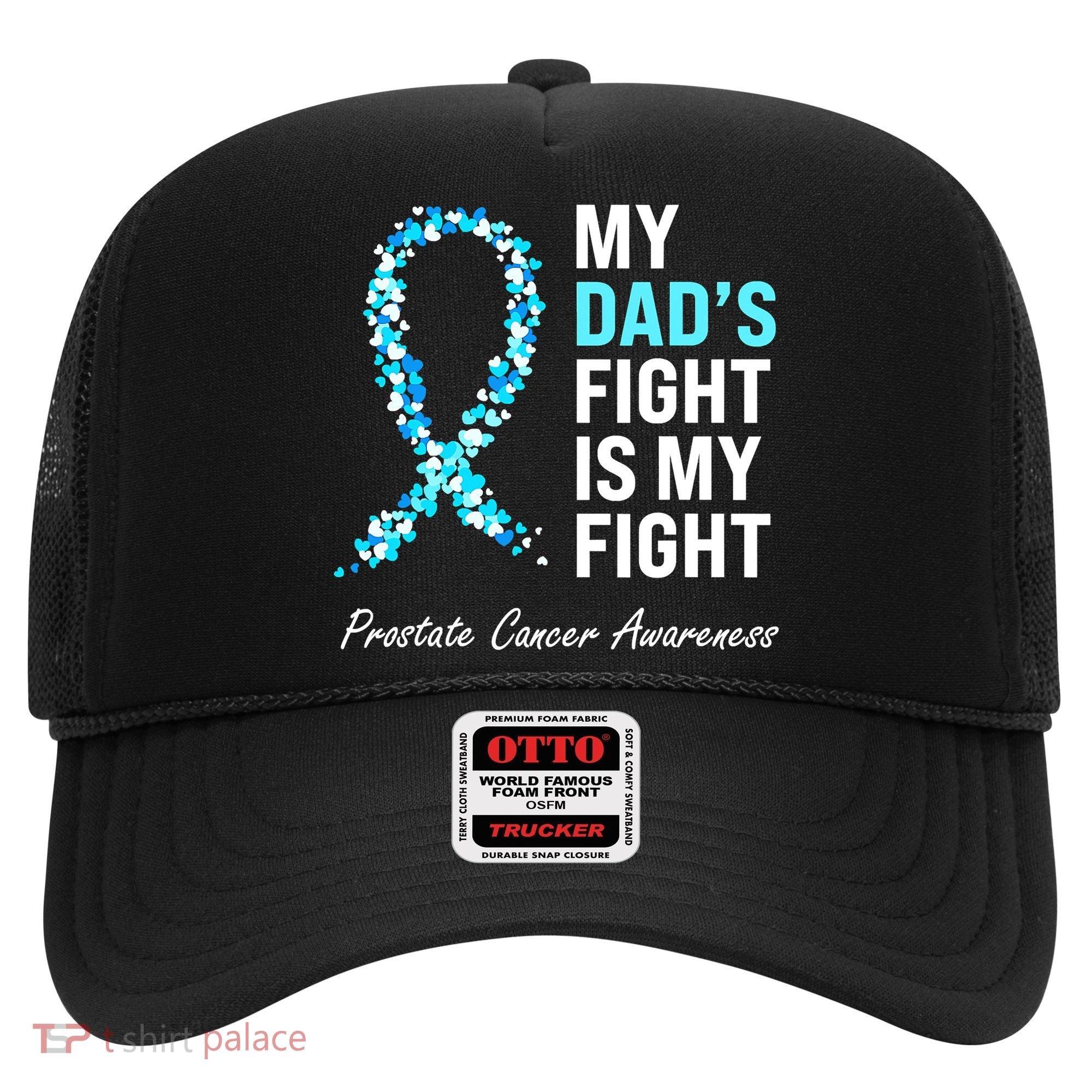 Family Dad Prostate Cancer Awareness Light Blue Ribbon Hat