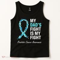 Family Dad Prostate Cancer Awareness Light Blue Ribbon Tank Top thumb 2