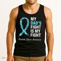 Family Dad Prostate Cancer Awareness Light Blue Ribbon Tank Top thumb 3