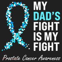 Family Dad Prostate Cancer Awareness Light Blue Ribbon Golf Towel thumb 3