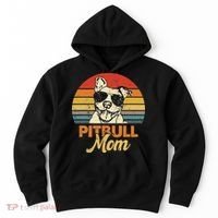 Funny Dog Pitbull Mom Pittie Mom Mother's Day Hoodie thumb 0