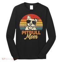 Funny Dog Pitbull Mom Pittie Mom Mother's Day Long Sleeve Shirt thumb 0