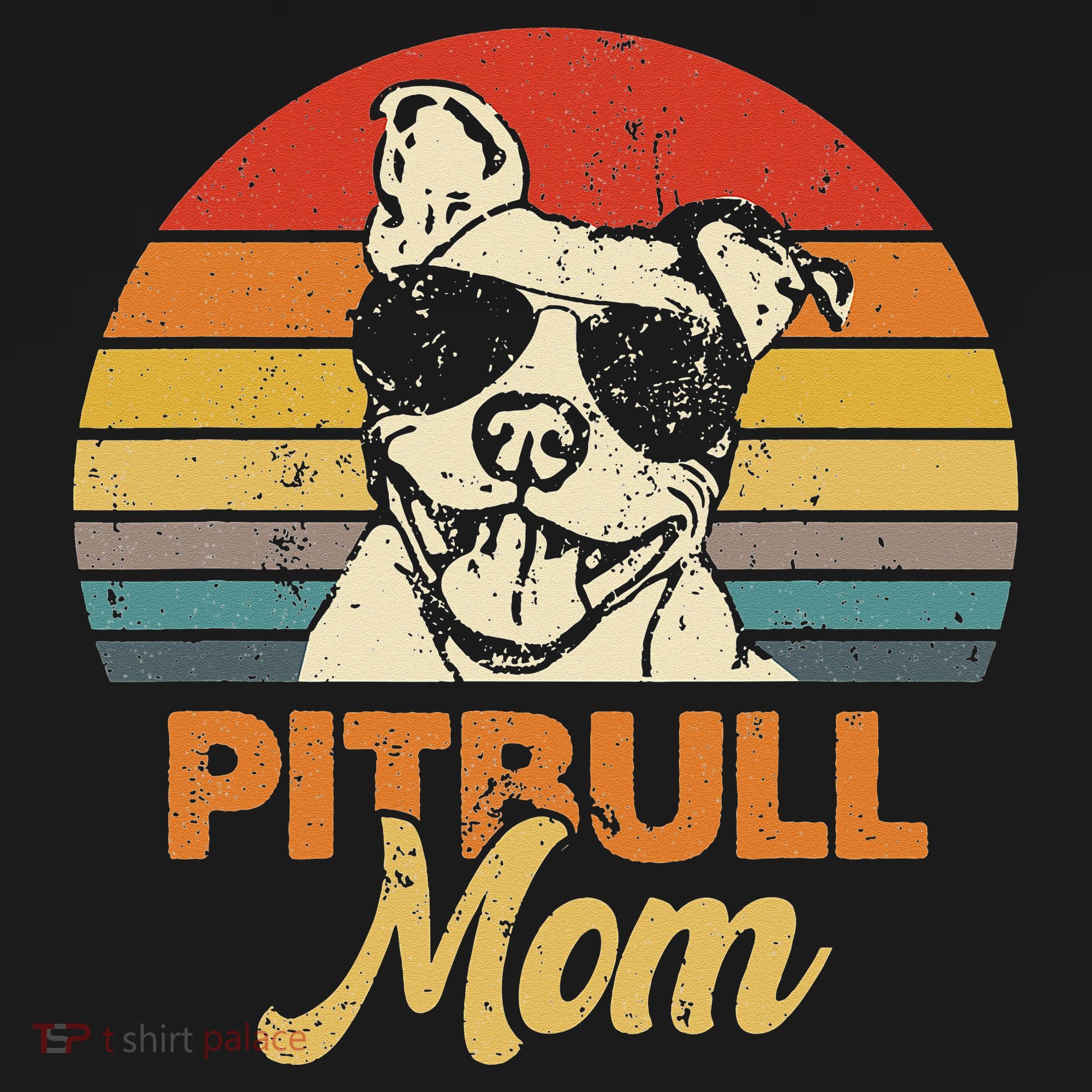 Funny Dog Pitbull Mom Pittie Mom Mother's Day Women's Hoodie