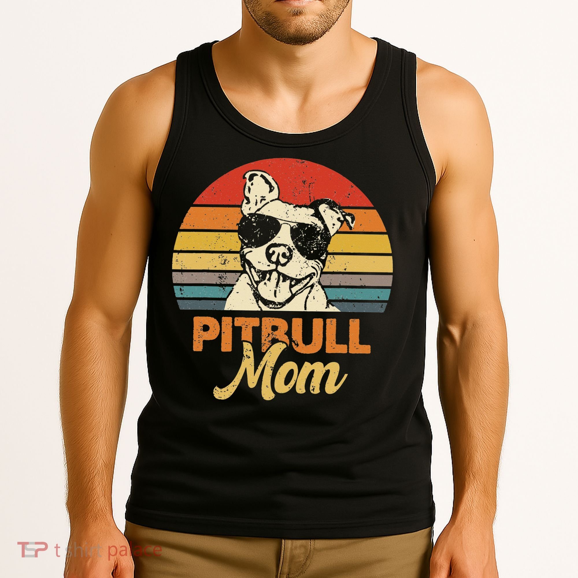 Funny Dog Pitbull Mom Pittie Mom Mother's Day Tank Top