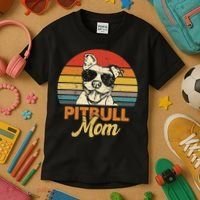 Funny Dog Pitbull Mom Pittie Mom Mother's Day Kids T-Shirt thumb 3