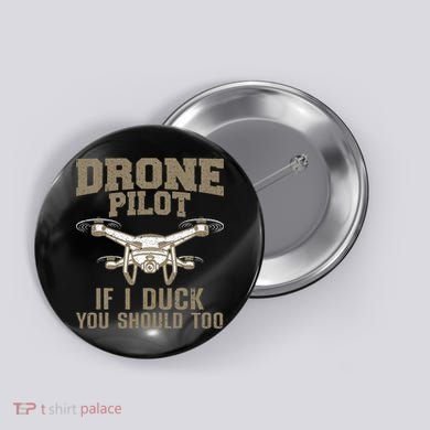Funny Drone Pilot Design Drone Operator Button