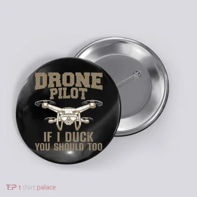 Funny Drone Pilot Design Drone Operator Button