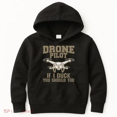 Funny Drone Pilot Design Drone Operator Kids Hoodie