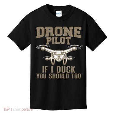 Funny Drone Pilot Design Drone Operator Kids T-Shirt