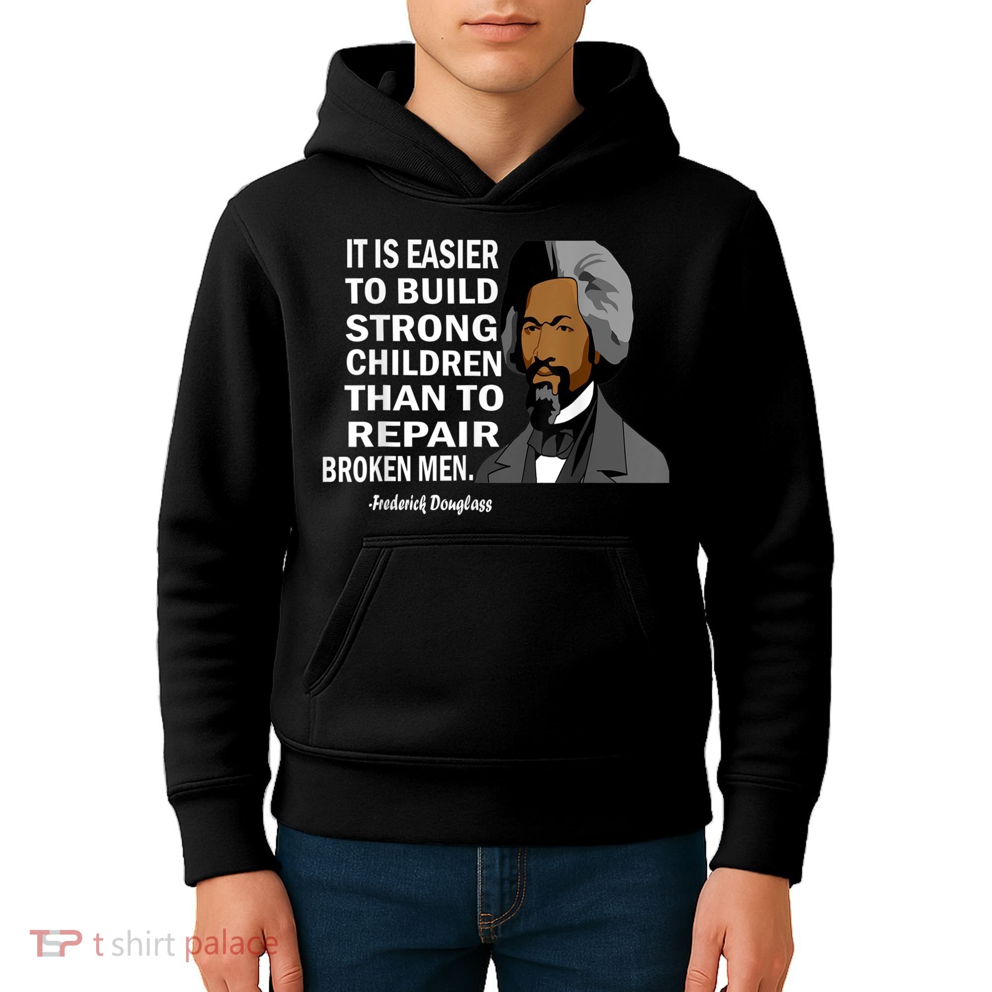 Frederick Douglass Quote Black History Month Kids Hoodie