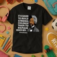 Frederick Douglass Quote Black History Month Kids T-Shirt thumb 3