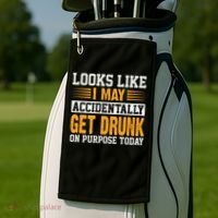 Funny Drinking Quote Alcohol Jokes Golf Towel thumb 2