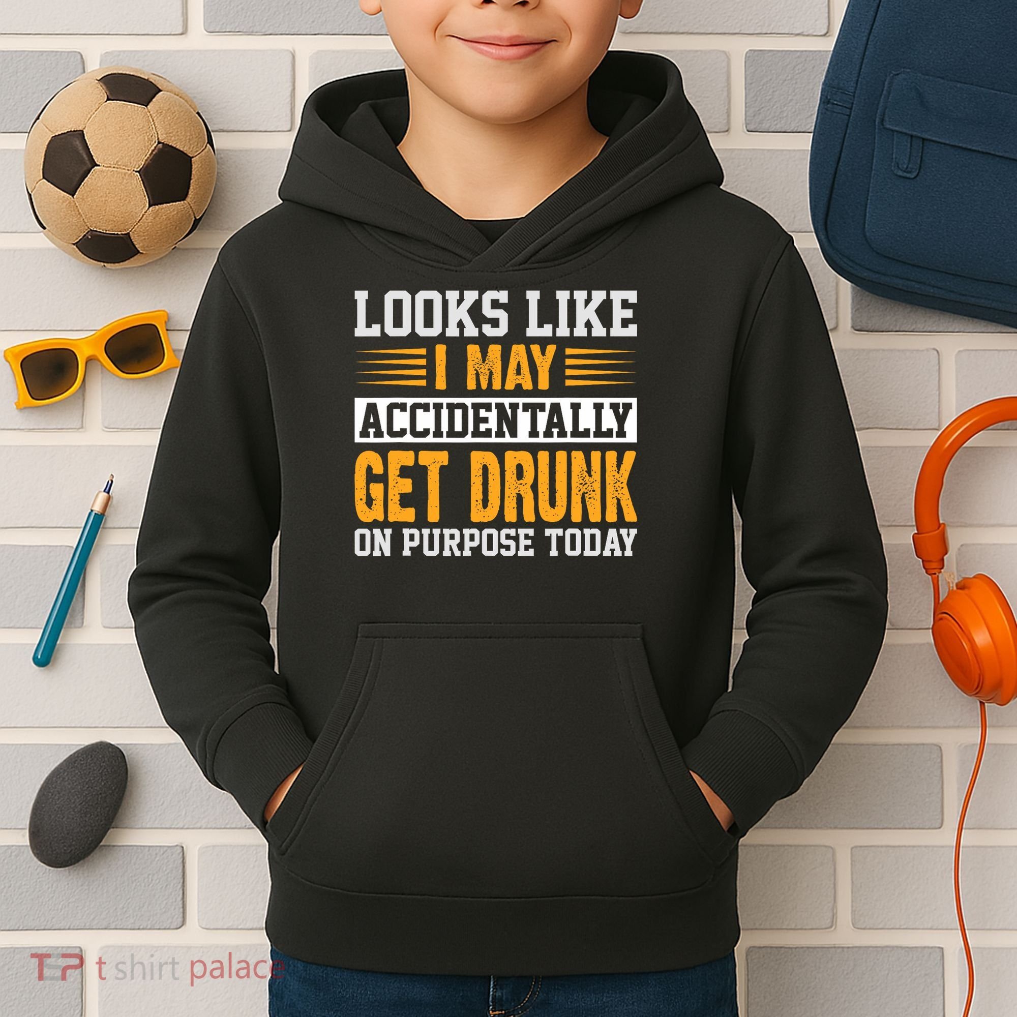 Funny Drinking Quote Alcohol Jokes Kids Hoodie