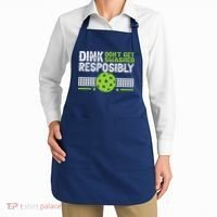 Funny Dink Responsibly Don't Get Smashed Pickleball Apron thumb 2