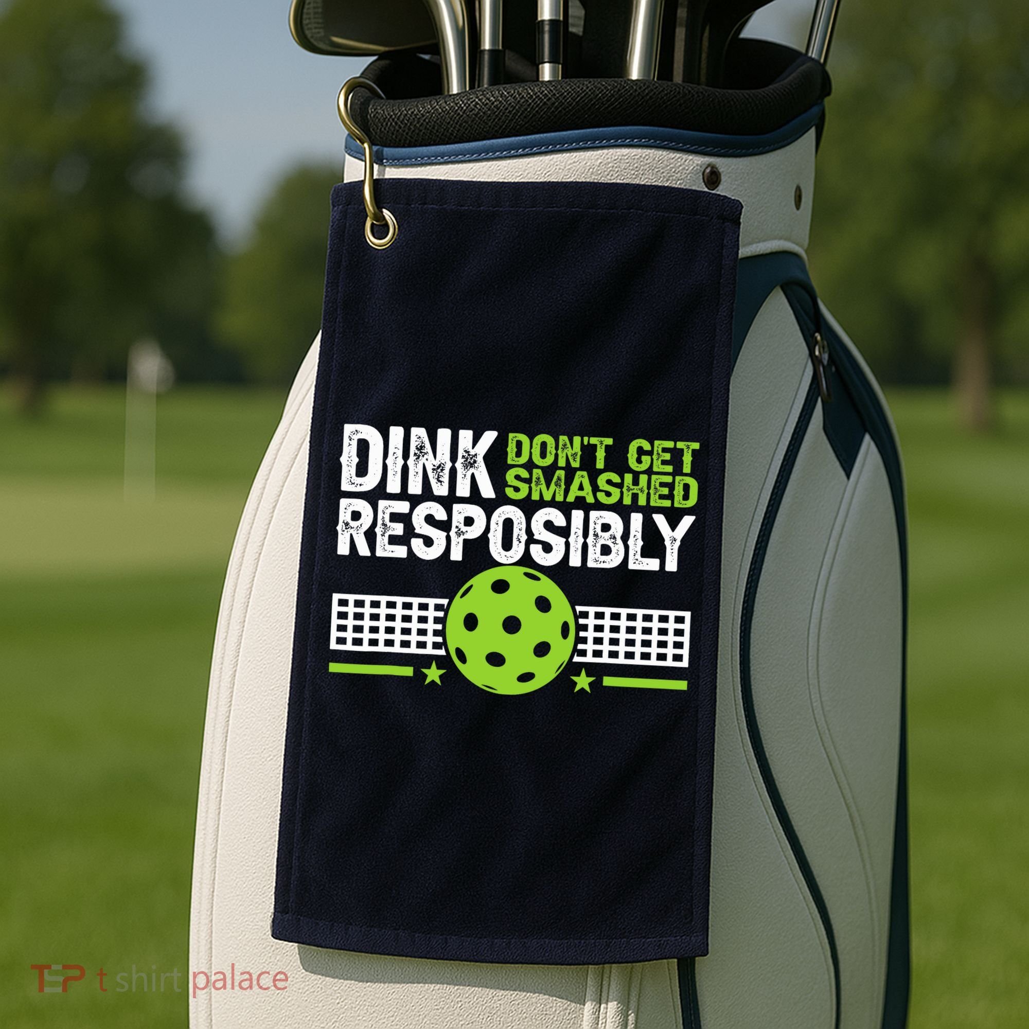 Funny Dink Responsibly Don't Get Smashed Pickleball Golf Towel