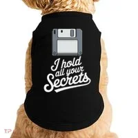 Floppy Disk Retro Tech Nostalgia Old School Computing Humor Doggie Tank thumb 0