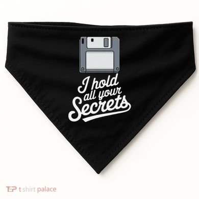 Floppy Disk Retro Tech Nostalgia Old School Computing Humor USA-Made Doggie Bandana
