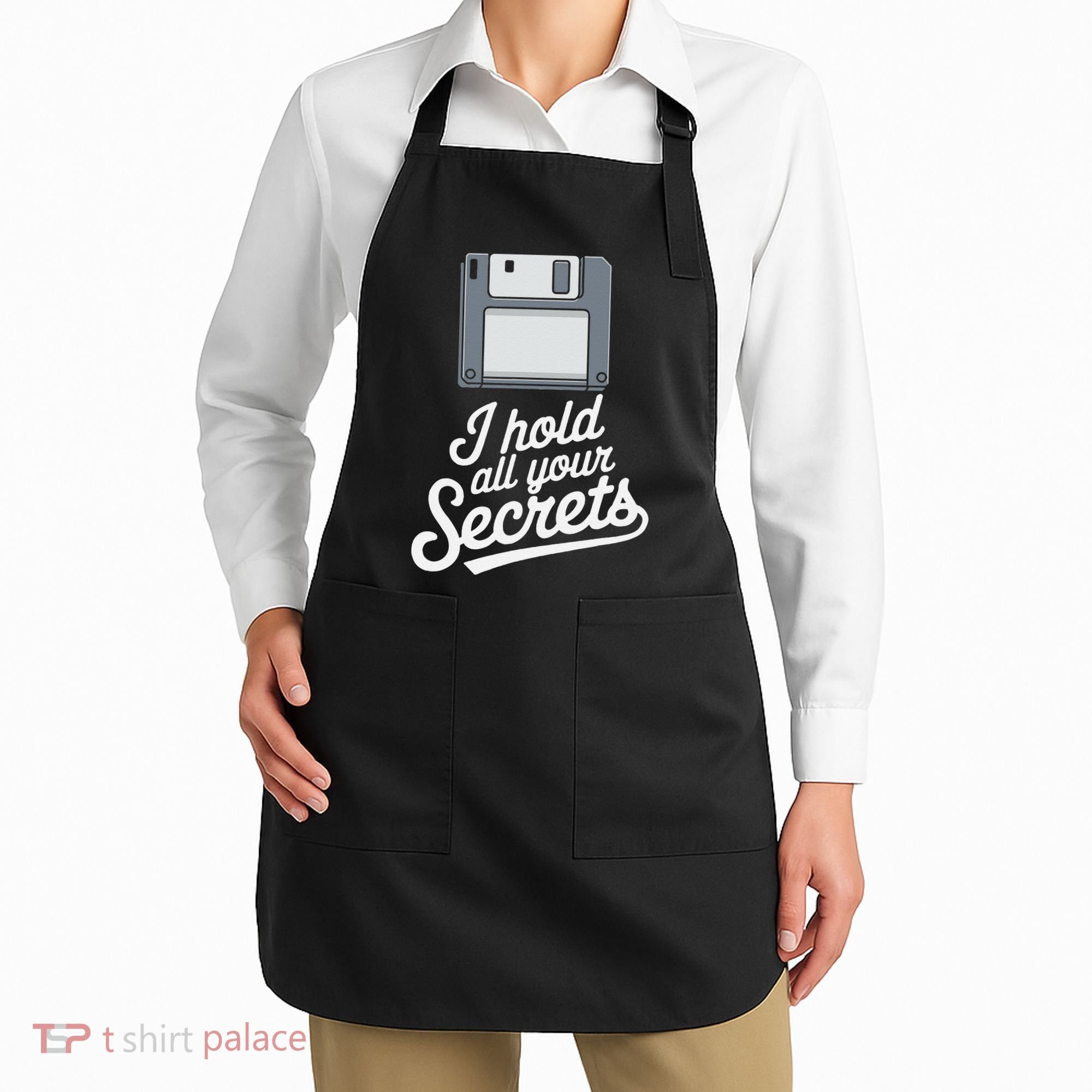 Floppy Disk Retro Tech Nostalgia Old School Computing Humor Apron
