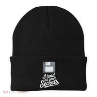 Floppy Disk Retro Tech Nostalgia Old School Computing Humor Beanie thumb 0