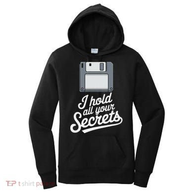 Floppy Disk Retro Tech Nostalgia Old School Computing Humor Women's Hoodie
