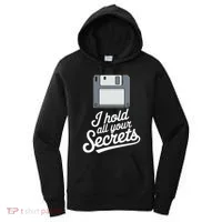 Floppy Disk Retro Tech Nostalgia Old School Computing Humor Women's Hoodie thumb 0