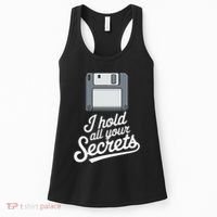 Floppy Disk Retro Tech Nostalgia Old School Computing Humor Women's Tank Top thumb 0