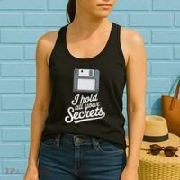 Floppy Disk Retro Tech Nostalgia Old School Computing Humor Women's Tank Top thumb 2