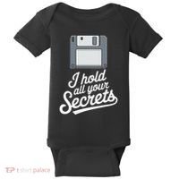 Floppy Disk Retro Tech Nostalgia Old School Computing Humor Baby Bodysuit thumb 0