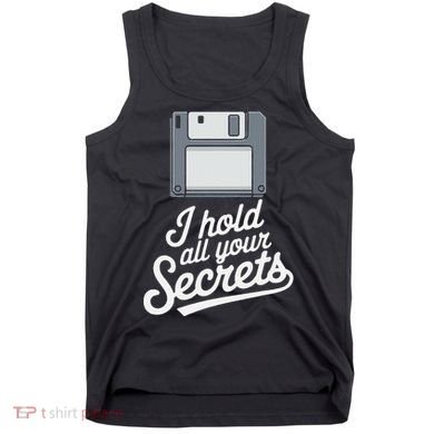 Floppy Disk Retro Tech Nostalgia Old School Computing Humor Tank Top
