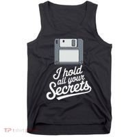 Floppy Disk Retro Tech Nostalgia Old School Computing Humor Tank Top thumb 0