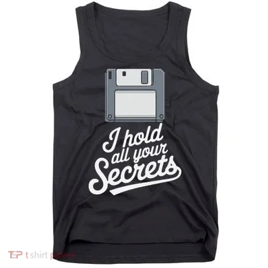 Floppy Disk Retro Tech Nostalgia Old School Computing Humor Tank Top