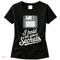 Floppy Disk Retro Tech Nostalgia Old School Computing Humor Women's T-Shirt thumb 0