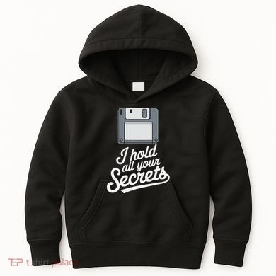 Floppy Disk Retro Tech Nostalgia Old School Computing Humor Kids Hoodie
