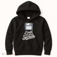 Floppy Disk Retro Tech Nostalgia Old School Computing Humor Kids Hoodie thumb 0