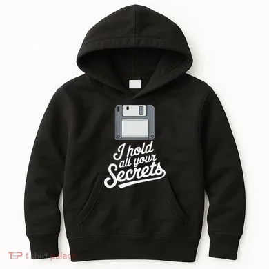 Floppy Disk Retro Tech Nostalgia Old School Computing Humor Kids Hoodie