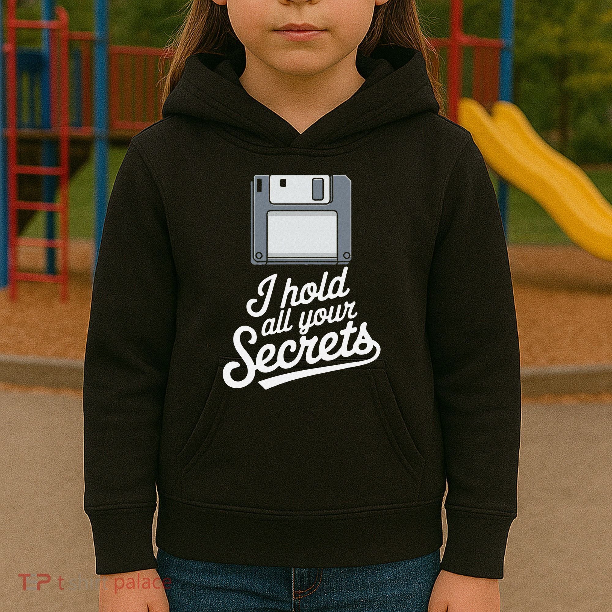 Floppy Disk Retro Tech Nostalgia Old School Computing Humor Kids Hoodie
