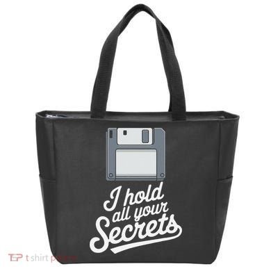 Floppy Disk Retro Tech Nostalgia Old School Computing Humor Tote Bag