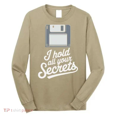 Floppy Disk Retro Tech Nostalgia Old School Computing Humor Long Sleeve Shirt