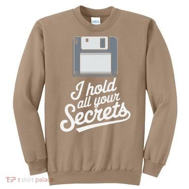 Floppy Disk Retro Tech Nostalgia Old School Computing Humor Sweatshirt