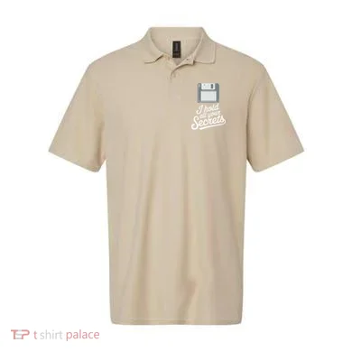 Floppy Disk Retro Tech Nostalgia Old School Computing Humor Polo